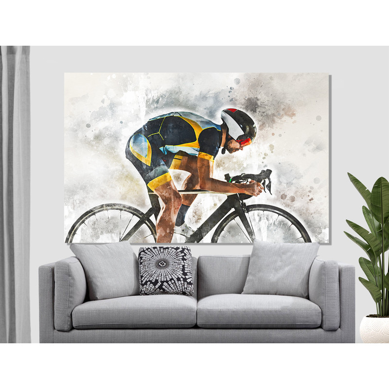 Cycling Wall Art, Cycling Canvas Print, Velo Sport Gift, Cycling Painting, Triathlon Wall Art.jpg