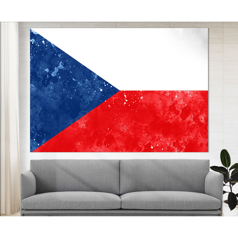 Czech Republic Flag Canvas Print, Czech Republic Wall Art, Flag of Czech Republic Print.jpg