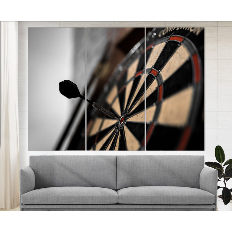 Darts Canvas Print, Darts Player Gift, Sports Wall Art, Business Canvas Art, Sport Bar Wall Decor, Office Wall Decor, Motivation Canvas.jpg
