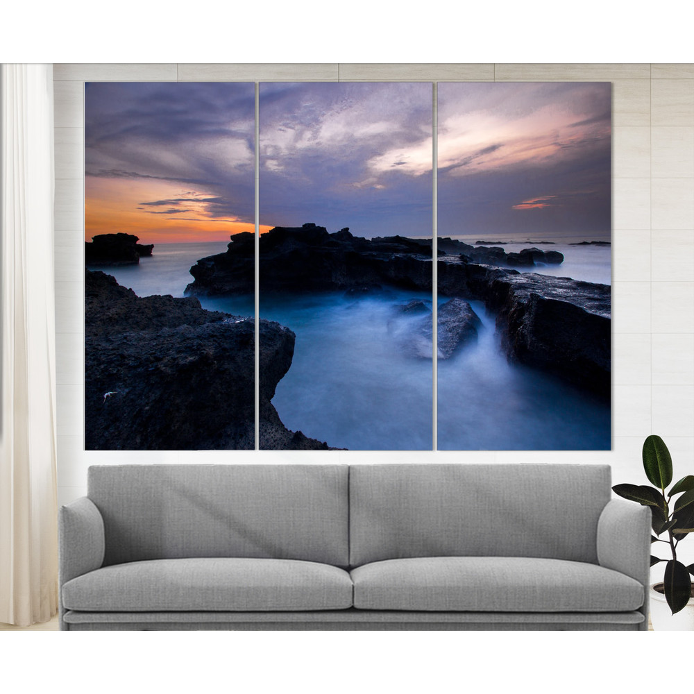 Dawn on Island Bali Canvas Print Bali Wall Art Bali Photo Bali Canvas Art Ocean Wall Decor Sunset Print Home Office Decor.jpg