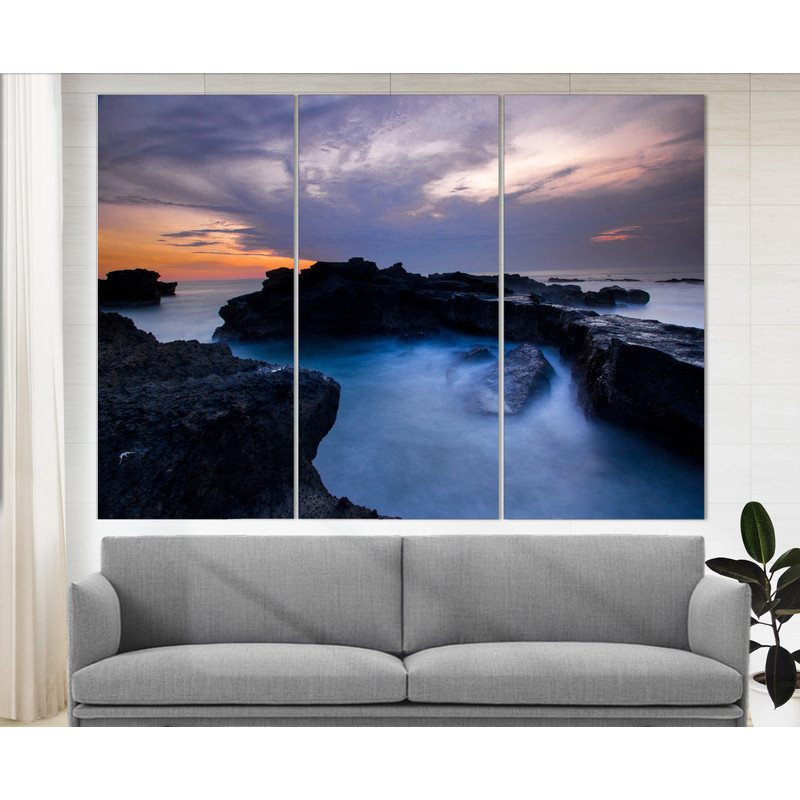 Dawn on Island Bali Canvas Print Bali Wall Art Bali Photo Bali Canvas Art Ocean Wall Decor Sunset Print Home Office Decor.jpg