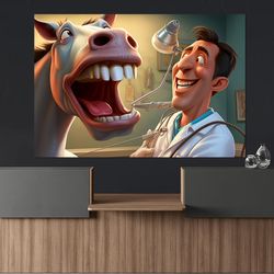 dentist wall art, dental clinic wall decor, dentist gift, dental office decor, funny dentist canvas