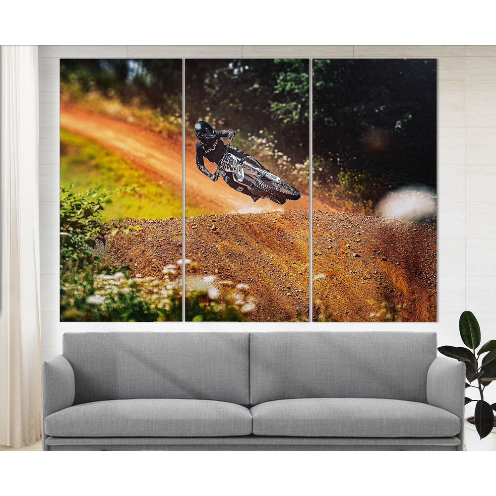 Dirt Bike Canvas Art, Motocross Wall Art, Motocross Print, Mountain Bike Poster Biker Gift Bike Sport Wall Art, Dirt Bike Print.jpg