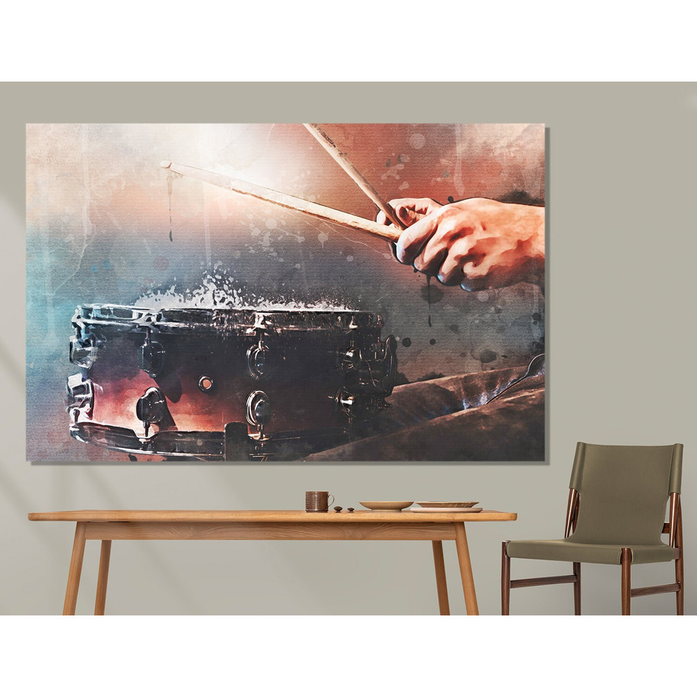 Drum Canvas Print, Watercolor Music Wall Art, Drummer Gift, Drums Canvas Art, Abstract Music Wall Art, Musician Gift.jpg
