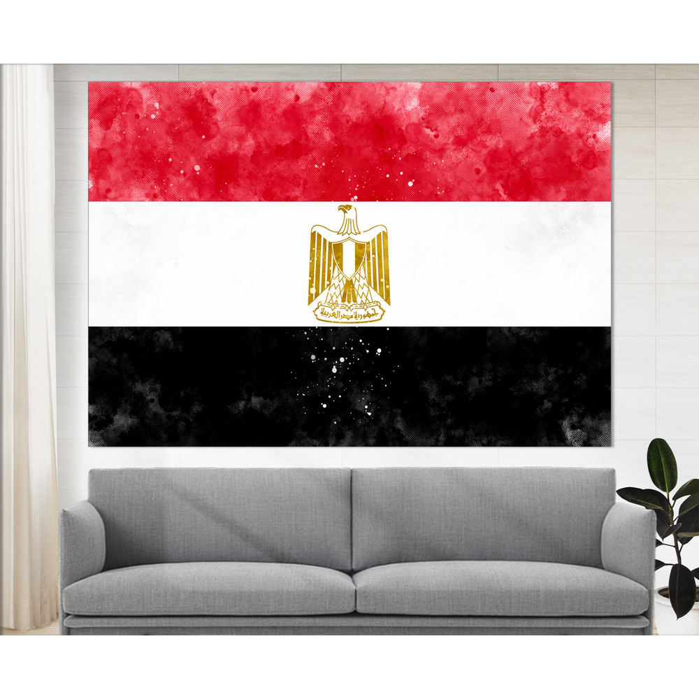 Egypt Flag Canvas Print, Egypt Wall Art, Flag of Egypt Print.jpg