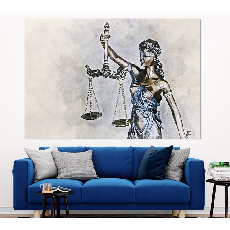 Femida Canvas Print, Gift for Lawyer, Attorney Gift, Judge Wall Art, Law Painting.jpg