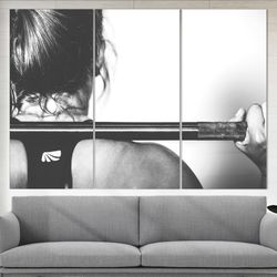 fitness wall art, workout motivation, gym wall decor, fitness canvas art, crossfit motivation canvas