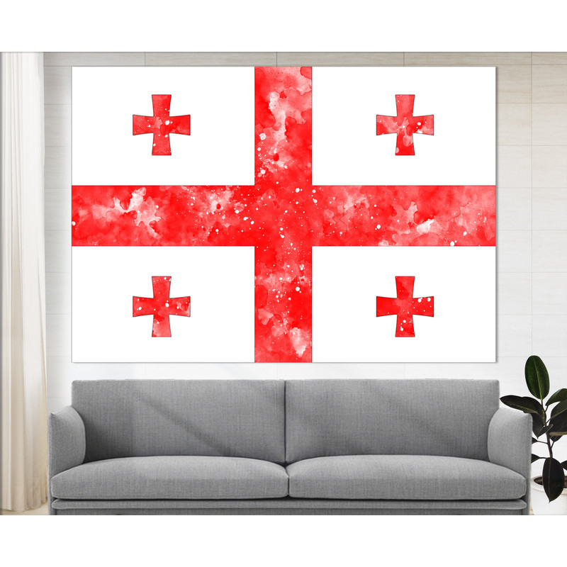 Georgia Flag Canvas Print, Georgia Wall Art, Flag of Georgia Print.jpg