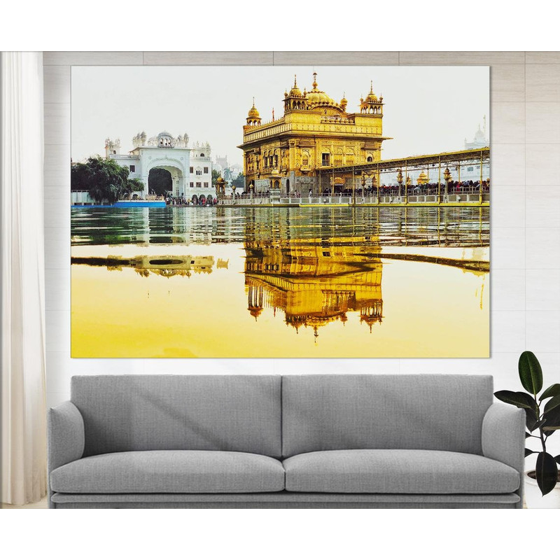 Golden Temple Sikh Gurdwara Canvas Print, Verka, Amritsar, Punjab, India Canvas Art, Indian Wall Art, India Photo.jpg
