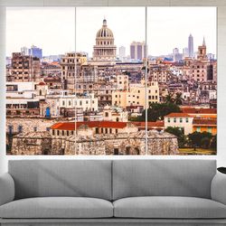 havana downtown, havana skyline, havana canvas art, havana photo cuba wall art office decor havana p