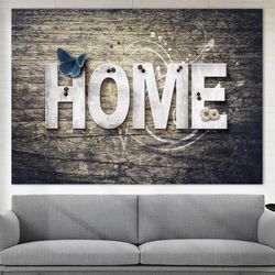 home canvas print, home sign, home wall decor, home wall art, housewarming gift, home print, home po