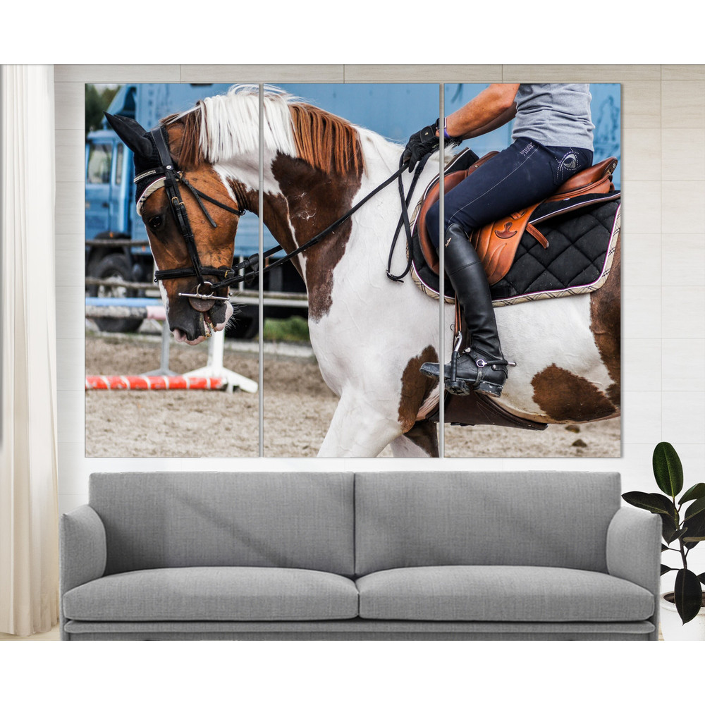 Horse Jumping Wall Art, Horse Sport Canvas Print, Horse Sports, Horse Fan Gift, Horse Riding Print, Horses Wall Art.jpg