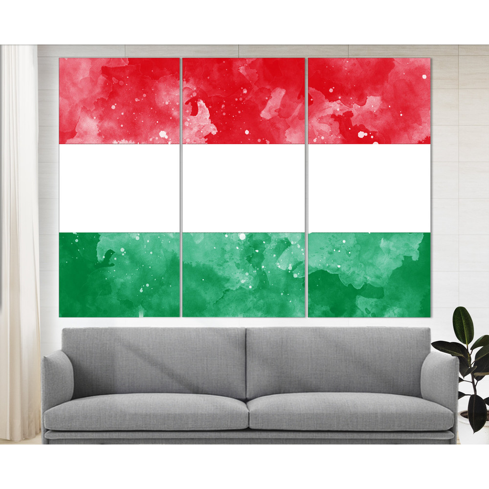 Hungary Flag Canvas Print, Hungary Wall Art, Flag of Hungary Print.jpg
