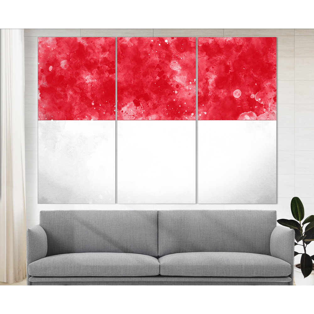 Indonesia Flag Canvas Print, Indonesia Wall Art, Flag of Indonesia Print.jpg