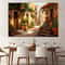 Italian Street Painting Canvas Print, Italy Wall Art, Italy Village Painting, Framed and Ready to Hang.jpg