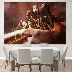 jazz wall art, trumpeter gift, trumpet canvas print, abstract music wall art, musician gift-2