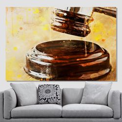 justice canvas art, lawyer gift , lawyer office decor, judge gift, law wall art, attorney gift, just