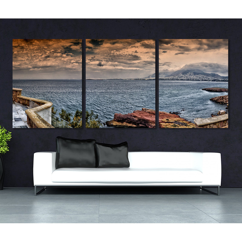 Large Athens Panorama, Athens Canvas Print, Greece Wall Art.jpg