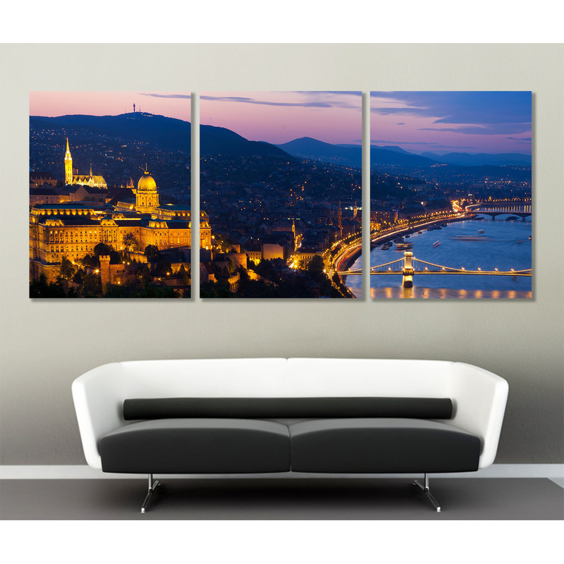 Large Budapest Panorama, Budapest Canvas Print, Budapest Skyline, Hungary.jpg