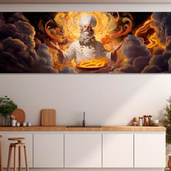 large cooking wall art, chef gift, bakery canvas print, large kitchen wall decor, baker gift, framed