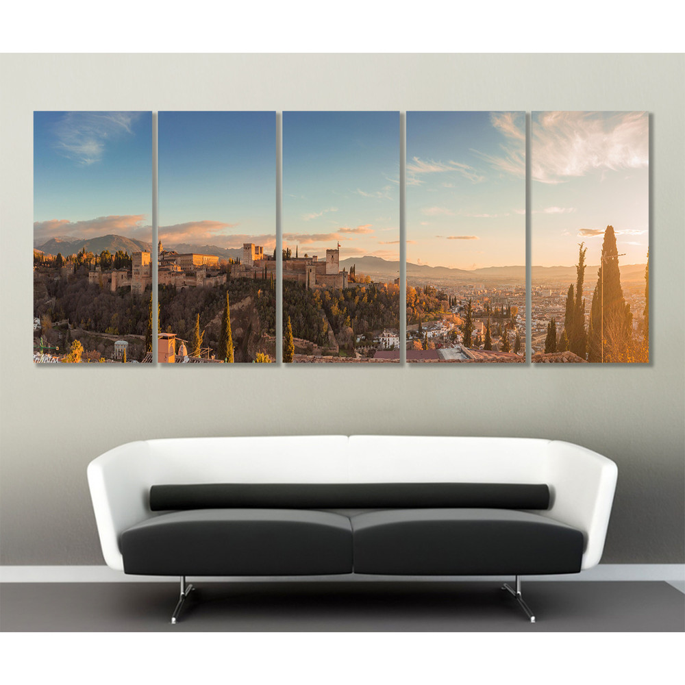 Large Granada Canvas Print, Granada Skyline, Granada Wall Art, Spain.jpg