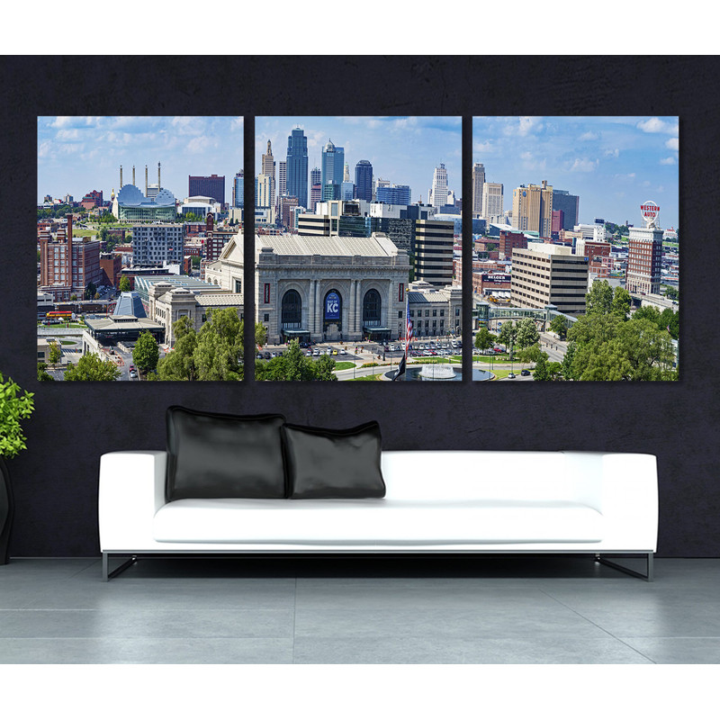 Large Kansas City Canvas Print, Kansas City Skyline, Kansas City Wall Art.jpg