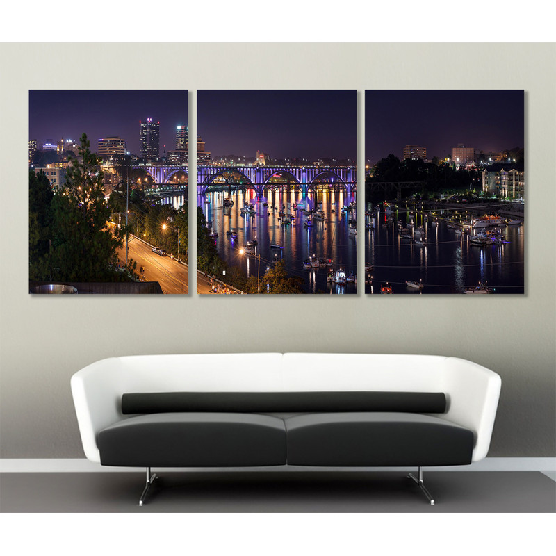 Large Knoxville Canvas Print, Knoxville Skyline, Knoxville Wall Art.jpg