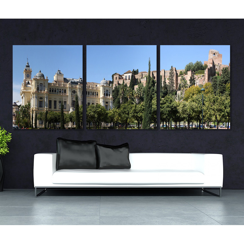 Large Malaga Canvas Print, Alcazaba, Malaga Wall Art, Spain.jpg