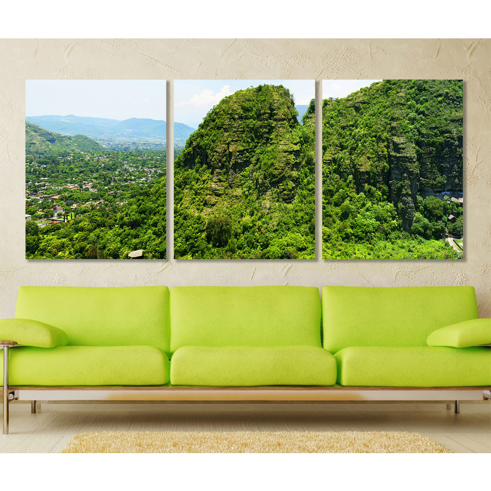 Large Malinalco Magic Town Pyramids Canvas Print, Mexico.jpg