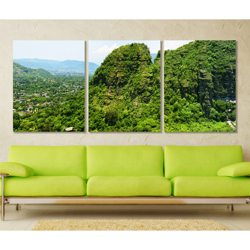 Large Malinalco Magic Town Pyramids Canvas Print, Mexico.jpg