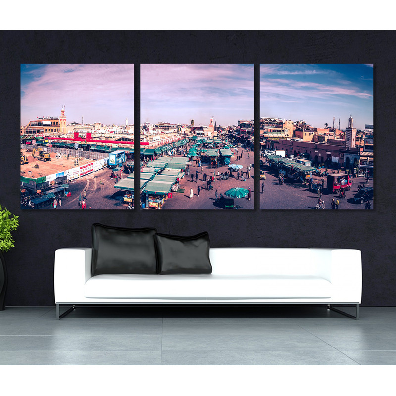Large Marrakesh Canvas Print, Marrakesh Skyline, Marrakesh Wall Art, Morocco.jpg