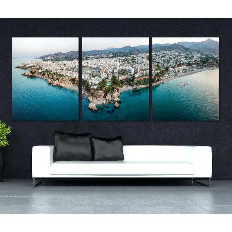Large Nerja Canvas Print, Nerja Skyline, Nerja Wall Art, Costa del Sol, Spain.jpg