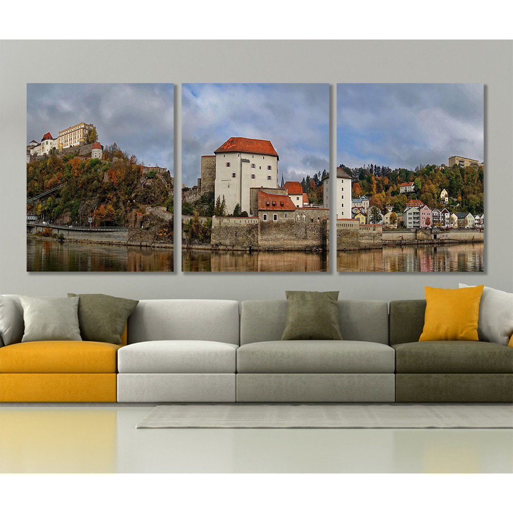 Large Passau Canvas Print, Passau Skyline, Passau Wall Art, Germany.jpg