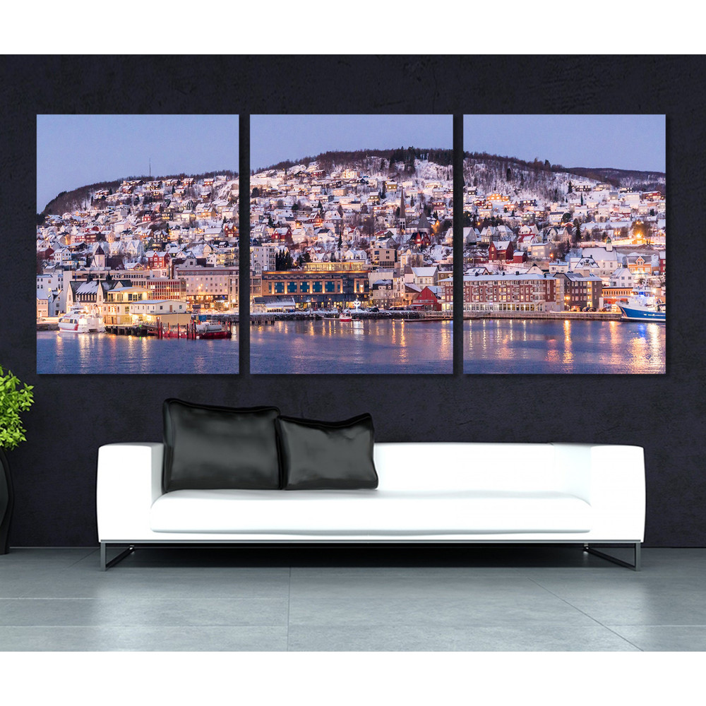 Large Tromso Print, Tromso Skyline, Tromso Wall Art, Norway Wall Art.jpg