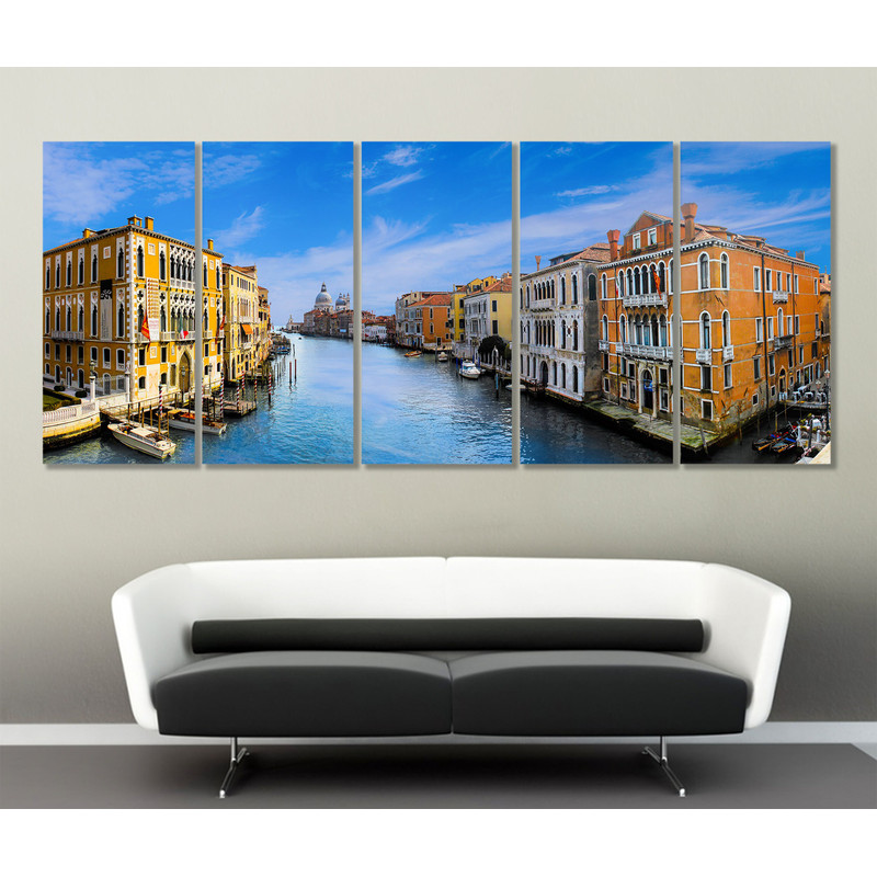 Large Venice Canvas Print, Venice Panorama, Venice Wall Art, Italy Canvas Art.jpg