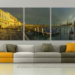 large venice canvas print, venice skyline, venice wall art, italy