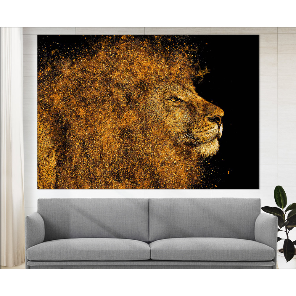Lion Print, Lion Wall Art, Lion Canvas Art, Wild Nature Lion Photo Wild Cats Home Decor Office Wall Art Living Room Decor Lion Poster.jpg