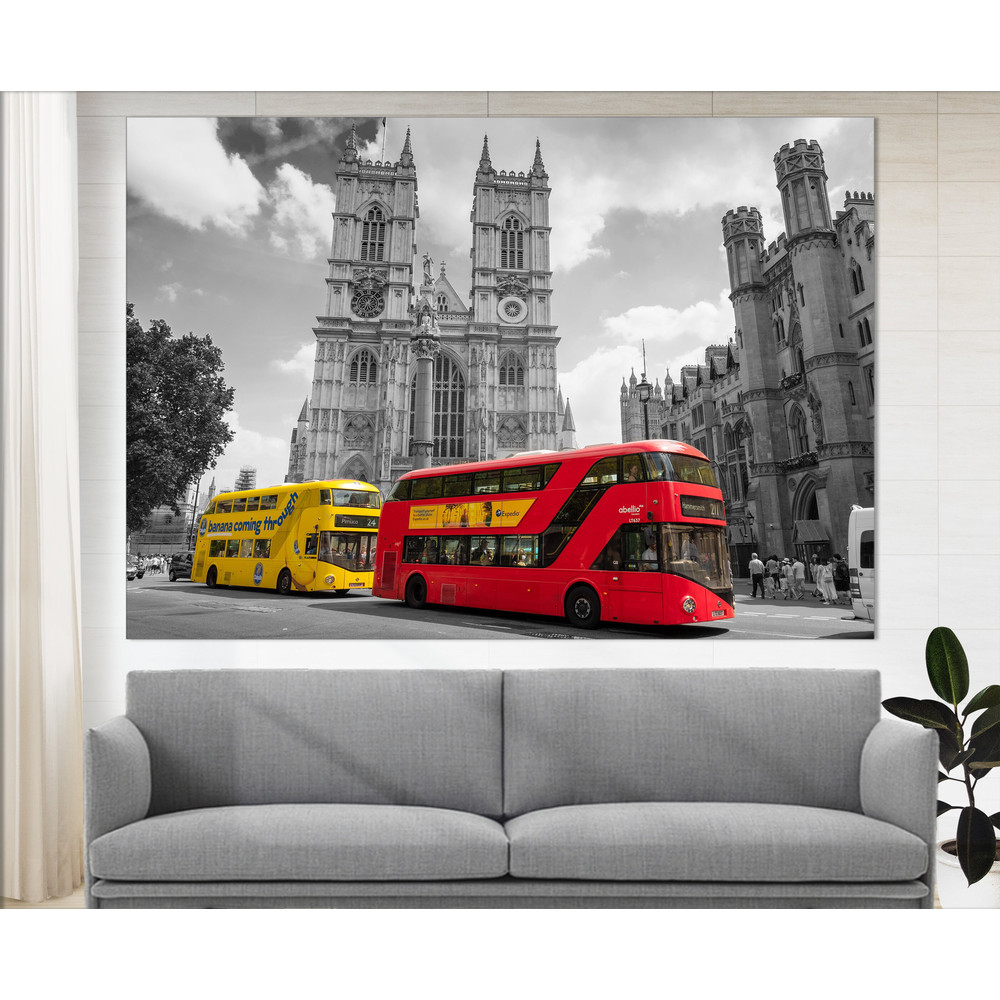 London Bus Canvas Print, London Wall Art, Black and White Canvas Art, London Canvas London Photo London Skyline, London Print.jpg