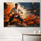 Martial Arts Abstract Canvas Art, Gym Wall Decor, Martial Arts Fighter Canvas Print, Framed and Ready to Hang.jpg