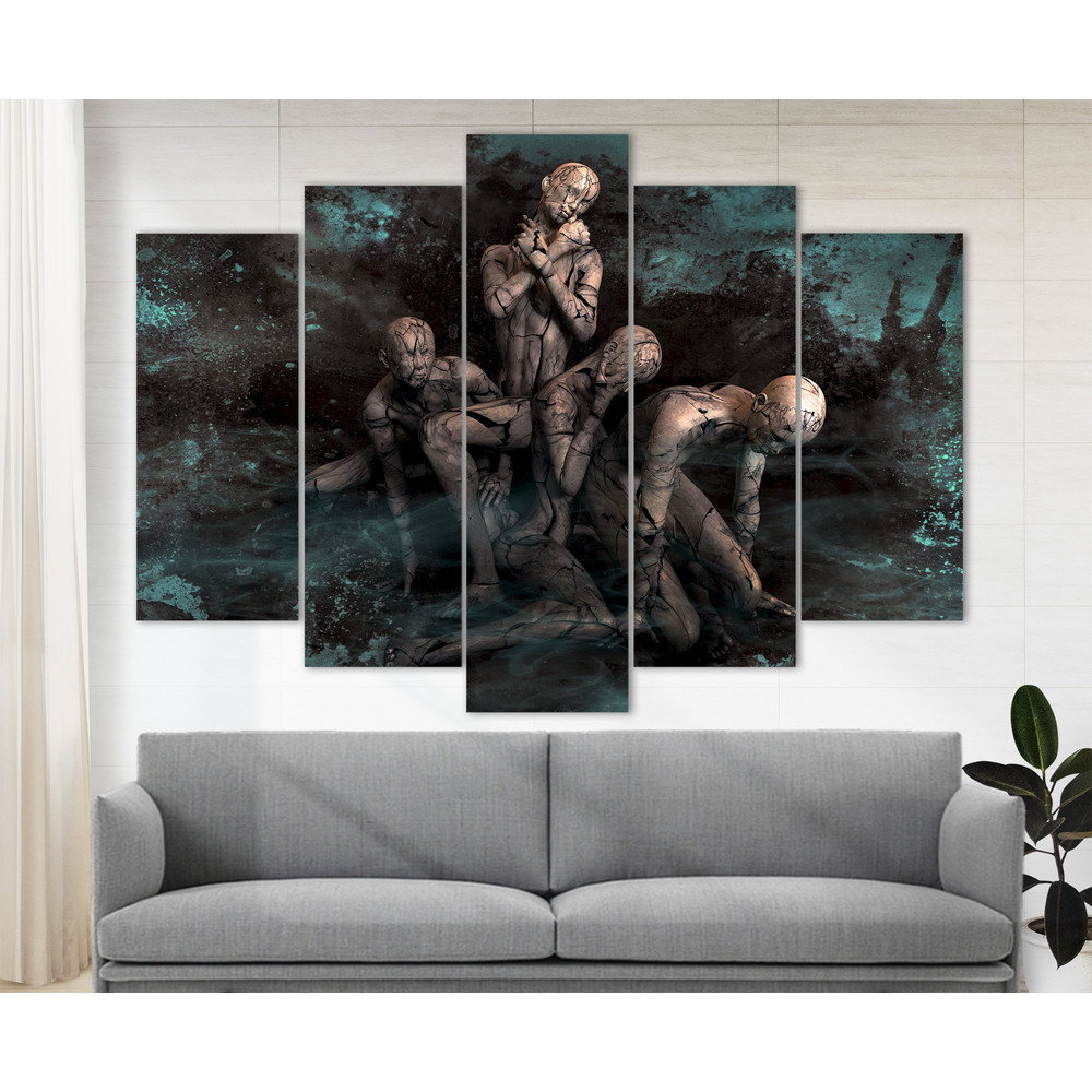 Modern Fantasy Wall Art, Fantasy Canvas Art, Fantasy Print, Mystical Art, Abstract Human Canvas, Abstract Art.jpg