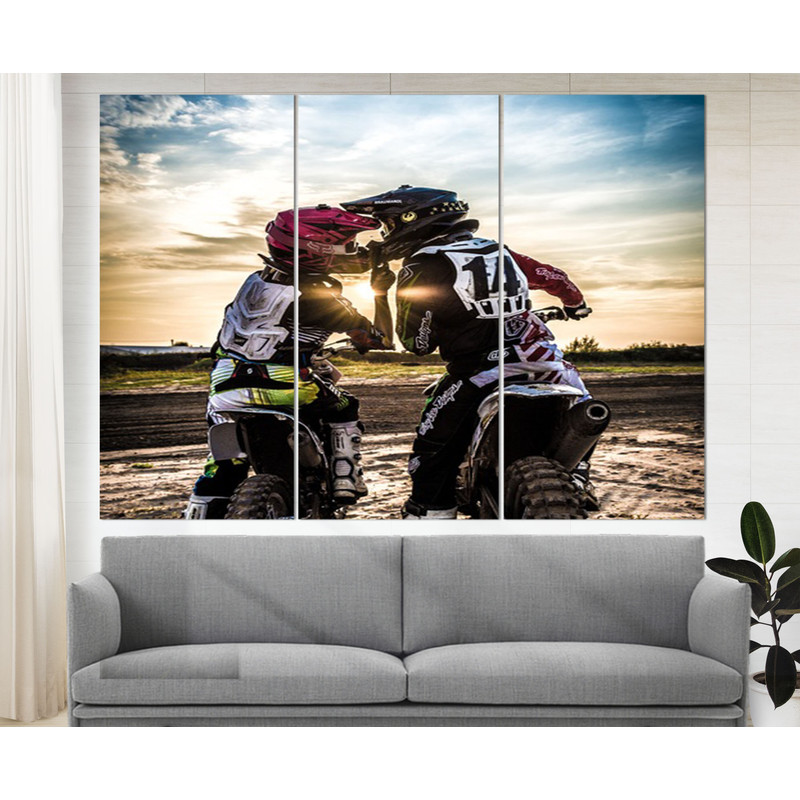Motocross Love Canvas Art, Motocross Gift, Motocross Wall Art, Dirt Bike Love Print.jpg