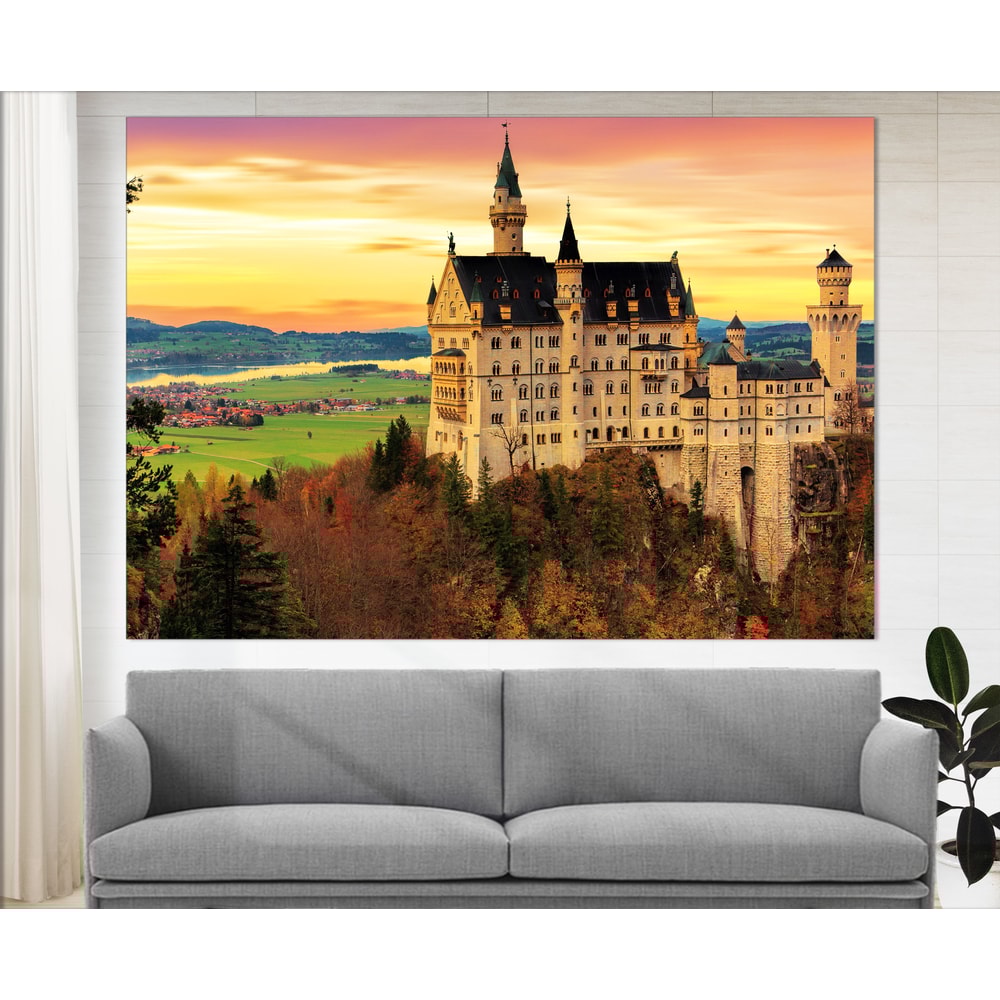 Neuschwanstein Canvas Print, Ancient German Castle Print, German Castle Photo.jpg