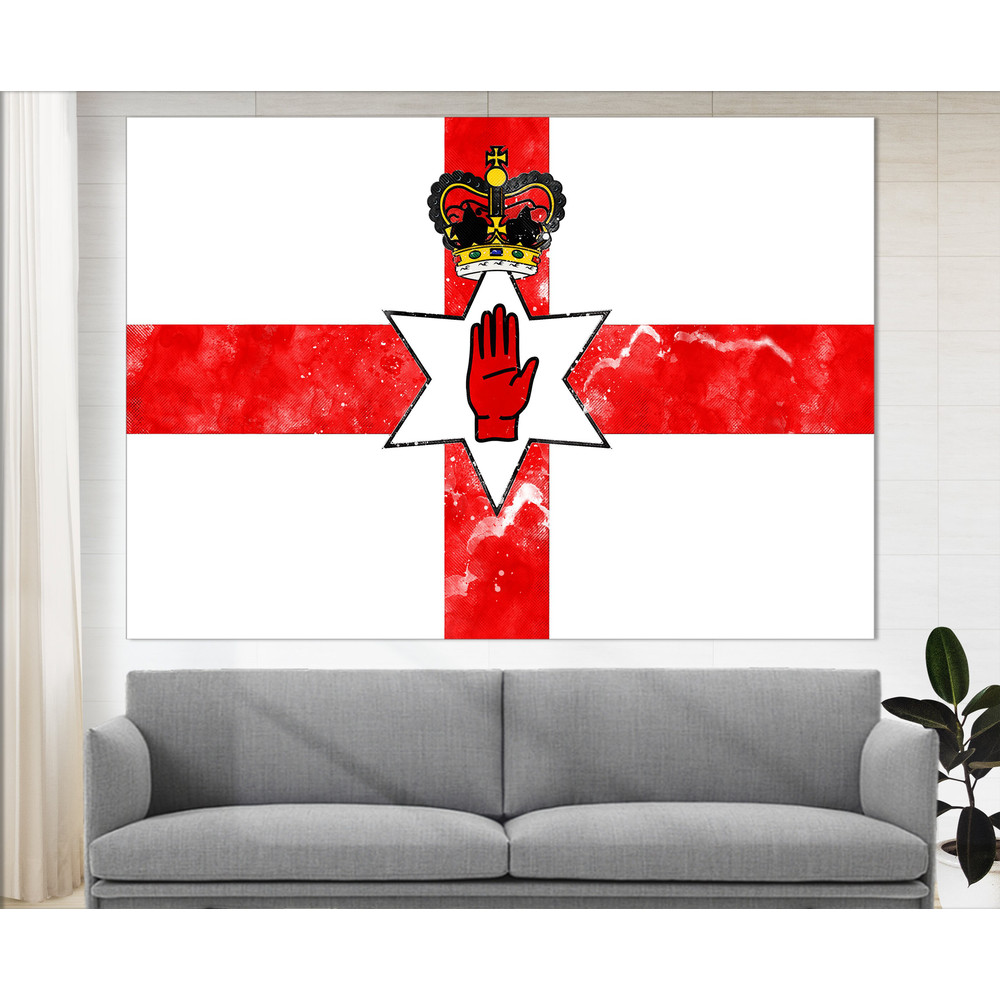 Northern Ireland Flag Canvas Print, Northern Ireland Wall Art, Flag of Northern Ireland Print.jpg