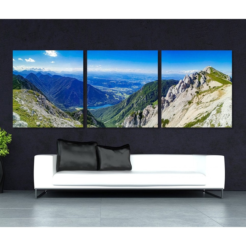 Panoramic Austrian Alps Canvas Print, Alps Skyline, Austria Wall Art, Austrian Mountains Photo.jpg