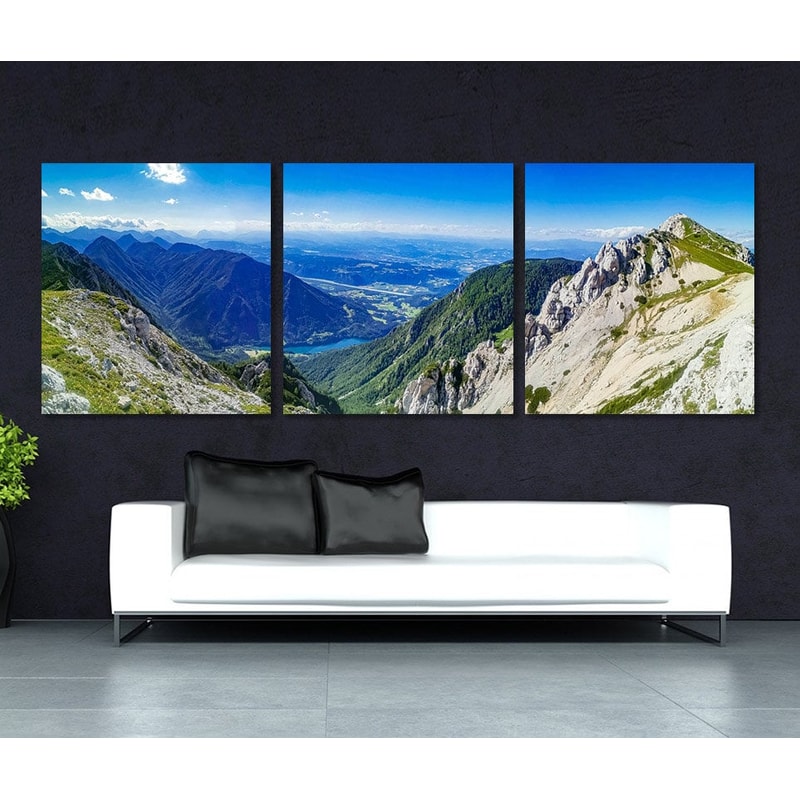 Panoramic Austrian Alps Canvas Print, Alps Skyline, Austria Wall Art, Austrian Mountains Photo.jpg