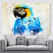 Parrot Abstract Watercolor Canvas Print, Exotic Wall Art, Colorful Parrot Poster, Birds Wall Art.jpg