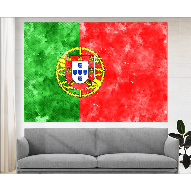 Portugal Flag Canvas Print, Portugal Wall Art, Flag of Portugal Print.jpg