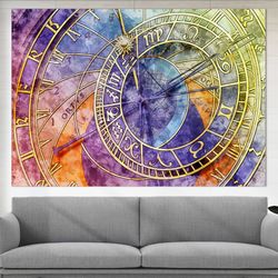 prague astronomical clock canvas art, czech wall art, prague photo, prague architecture orloj canvas