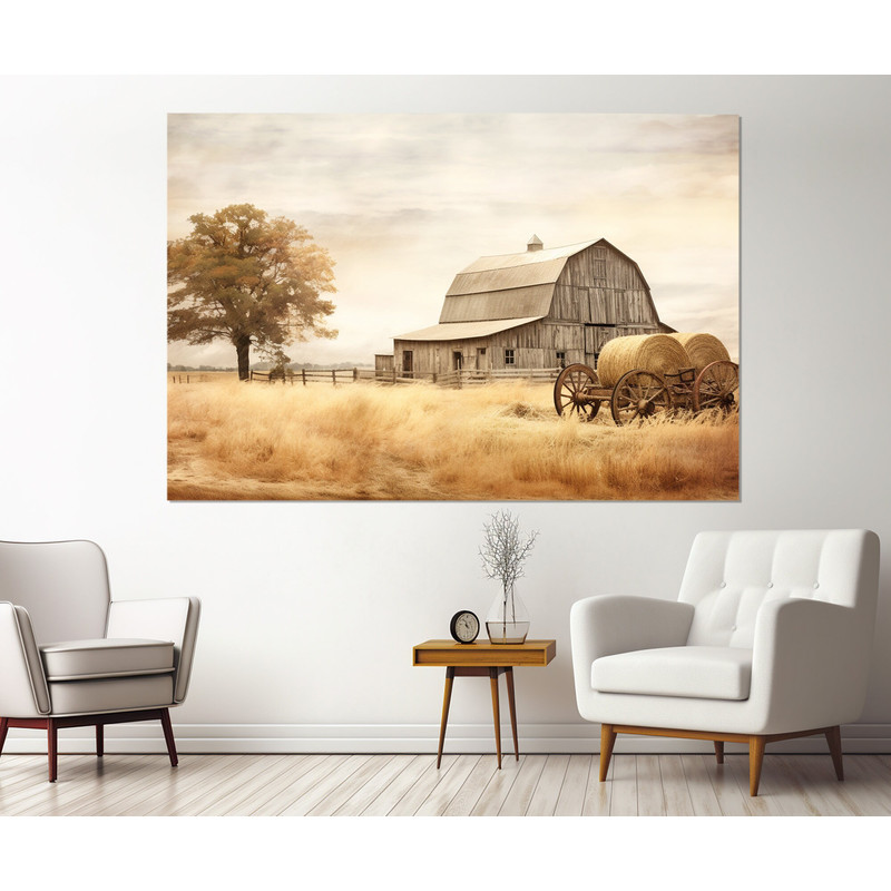 Rustic Barn Canvas Print, Farm Wall Art, Farmhouse Wall Decor, Farmer Gift, Framed and Ready to Hang.jpg