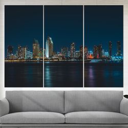 san diego canvas print, san diego wall art, san diego photo san diego skyline san diego wall decor s